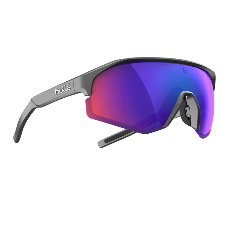 Bollé Lightshifter XL Titanium Matte Sunglasses – Volt+ Ultraviolet Polarized Lens