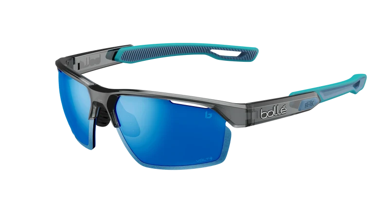 Bollé VICTUS PRO Dark Grey Crystal Blue Sunglasses – Volt+ Offshore Polarized Lens