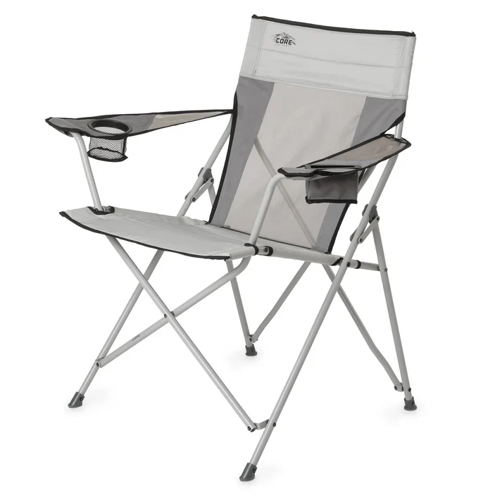 CORE EQUIPMENT Tension Mesh Chair GREY/SILVER – Ergonomic Breathable Office & Gaming Chair