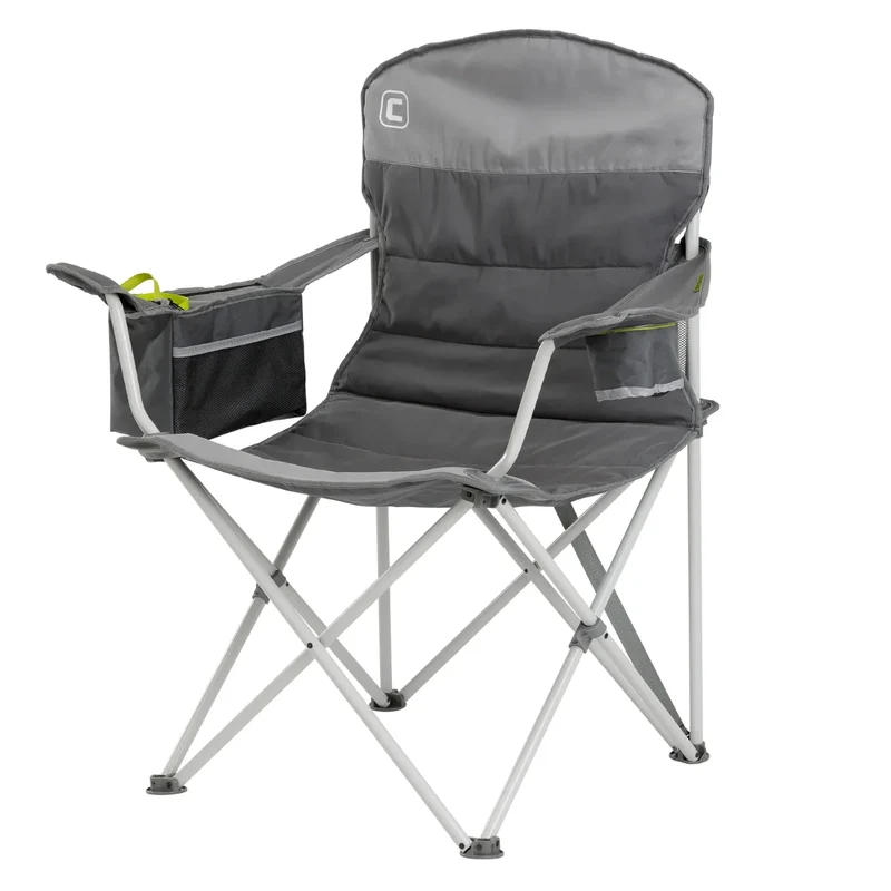 CORE EQUIPMENT Quad Cooler Padded Chair – Portable Folding Camping Chair with Built-In Cooler