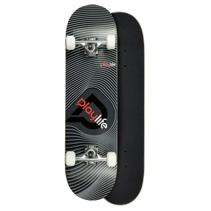 Playlife Illusion Grey Skateboard – Premium Design for Smooth & Stable Rides