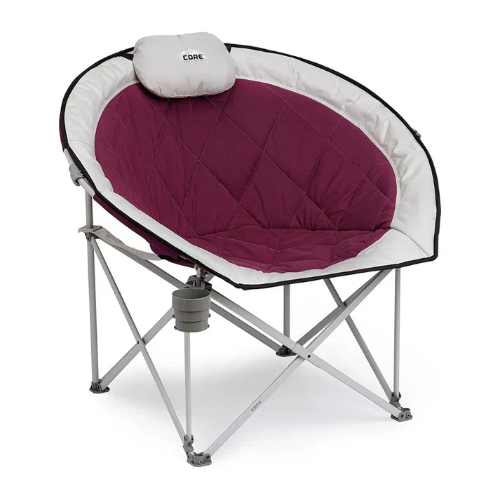 CORE EQUIPMENT Oversized Padded Round Chair – Ultra-Comfortable Outdoor Lounge Chair