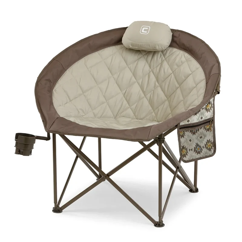 CORE EQUIPMENT CORE Oversized Padded Round Chair – Extra-Large Comfort Camping & Outdoor Lounge Chair