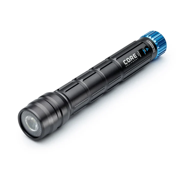 CORE EQUIPMENT 1500 Lumen Rechargeable Flashlight with Auto-Brightness Control