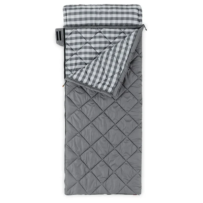 CORE EQUIPMENT 20° Oversized Sleeping Bag – Grey | Warm & Comfortable Outdoor Sleeping Bag