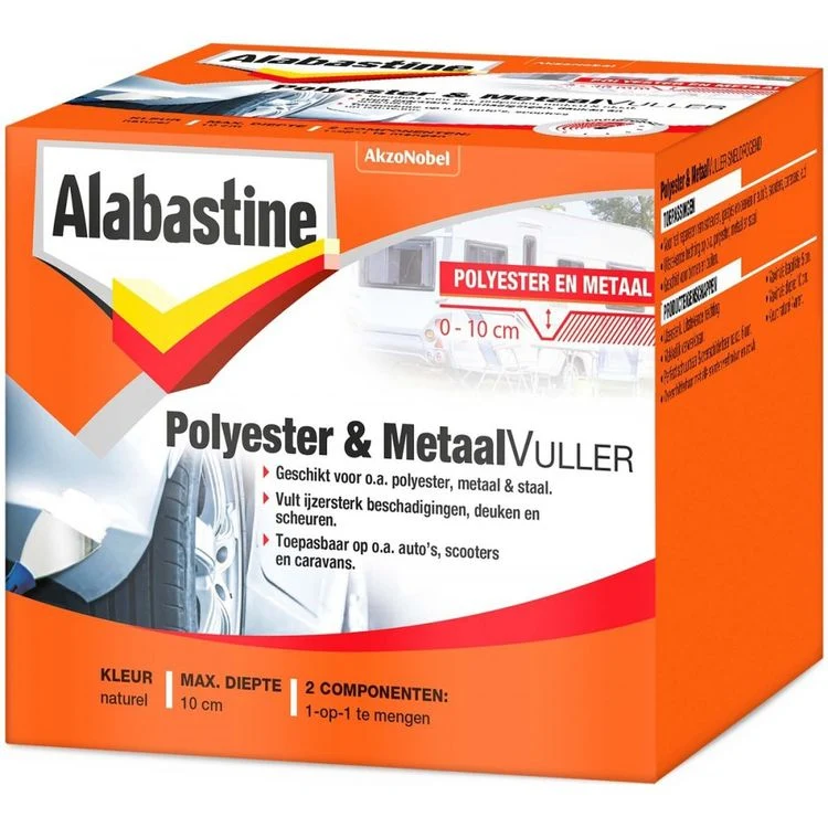 Alabastine Polyester & metaal vuller bruin 300gr