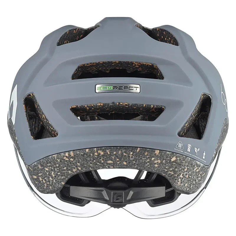 Bollé ECO REACT Visor Helmet – Cool Grey Matte, Size S (52–55 cm), Clear Cat 0