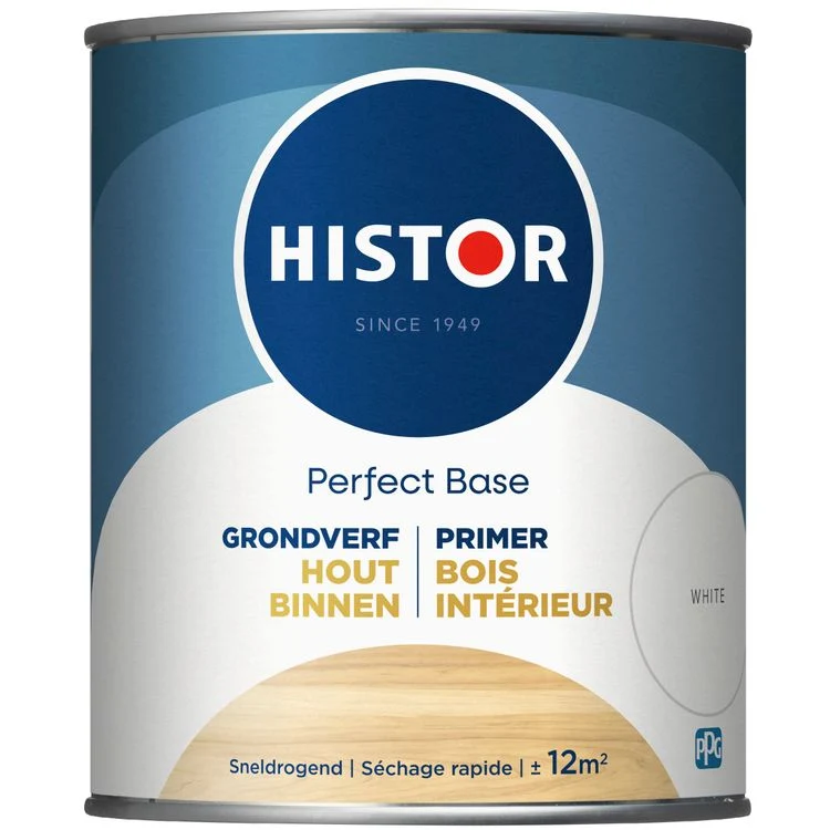 Histor Perfect Base grondverf hout mat wit 750ml