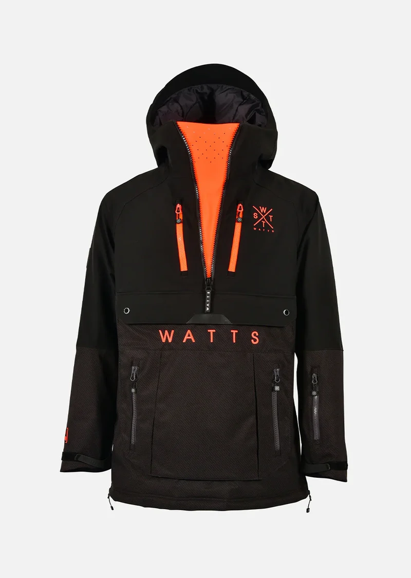 WATTS Jump Ski Jas Heren - Donkergrijs/Oranje