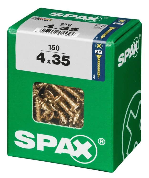 Spax schroef pozidrive verzinkt 4x35mm 150st