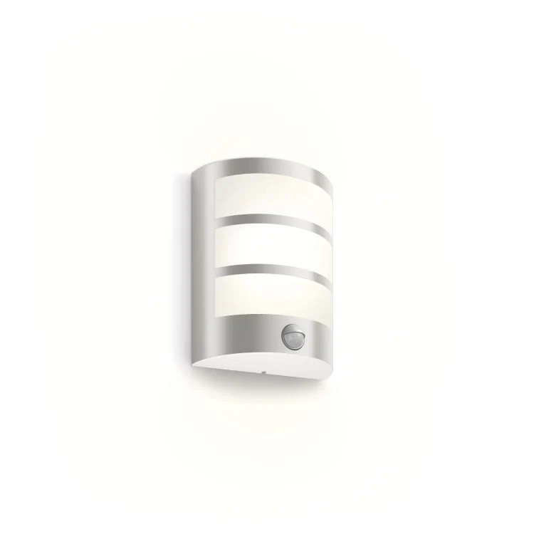 Philips LED wandbuitenlamp Python met bewegingssensor 3,8W RVS