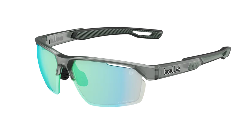 Bollé VICTUS PRO Black Frost Sunglasses with Phantom Clear Green Photochromic Lens