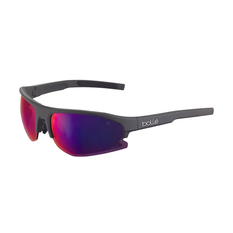 Bollé BOLT 2.0 Titanium Matte Sunglasses – Volt+ Ultraviolet Polarized Lenses