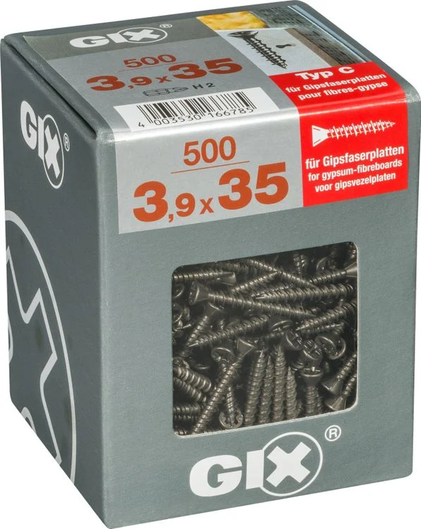 Spax GIX gipsplaatschroef philips verzonken kop 3,9x35mm 500st