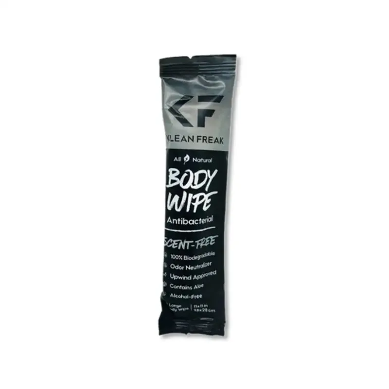 Klean Freak Body Wipes – Single Sachet, Scent-Free, Personal Hygiene on the Go