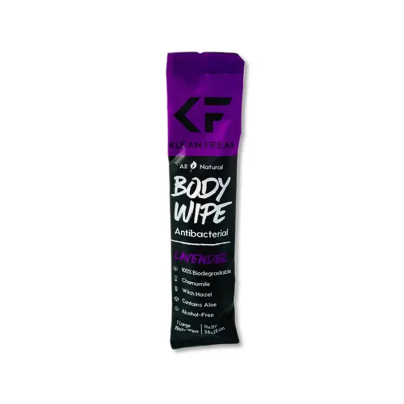 Klean Freak Lavender Body Wipes – Single Sachet | Refreshing & Convenient Personal Care