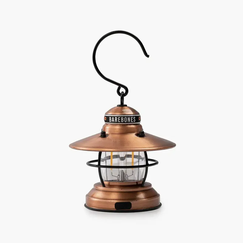 Barebones Edison Mini Lantern (Copper) 3 Pack – Vintage Style Rechargeable LED Camping Lights