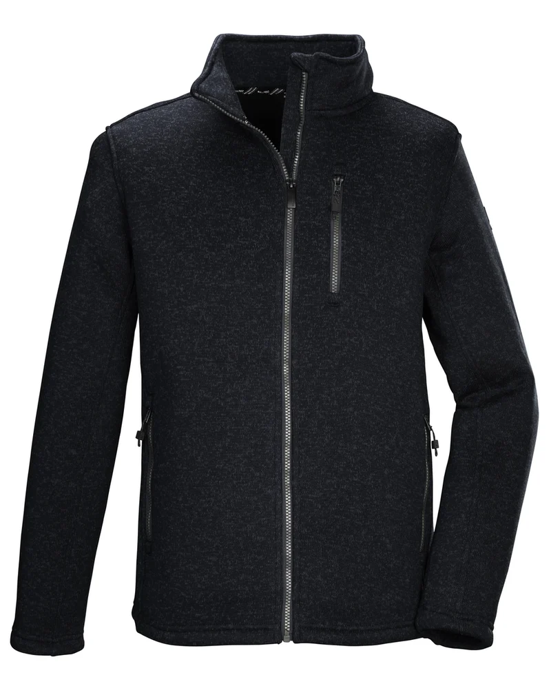 Killtec KOW 73 Gebreid Fleece Vest Heren - Zwart/Blauw