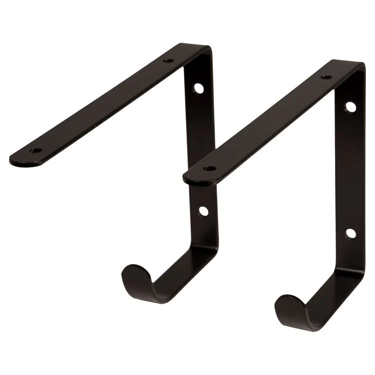 Duraline plankdrager staal zwart 3mm 22x14,5cm 2st