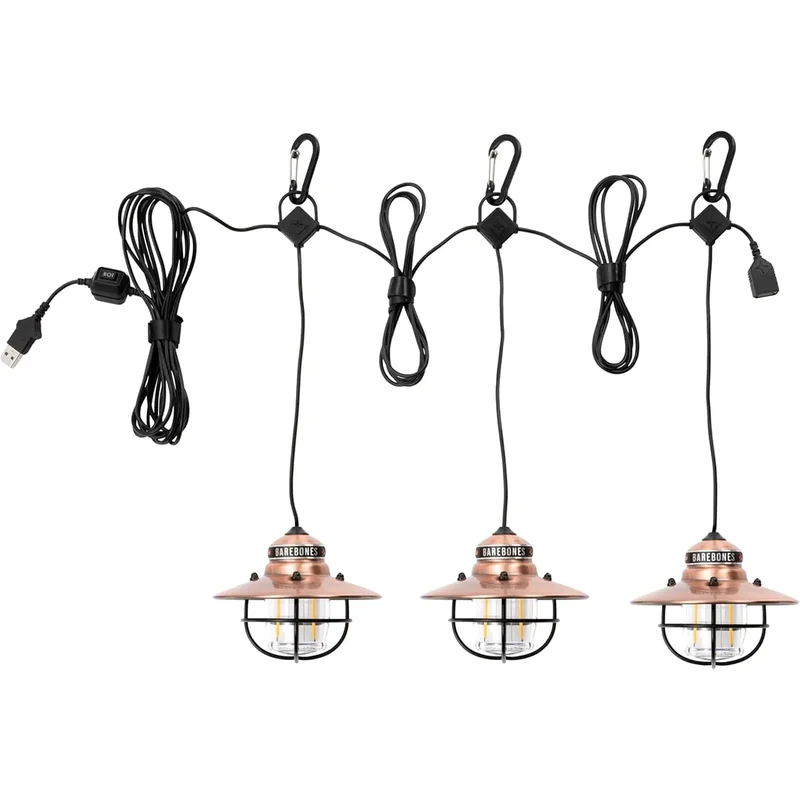 BareBones Edison String Light (Copper) – Vintage Outdoor String Lights for Patio & Garden