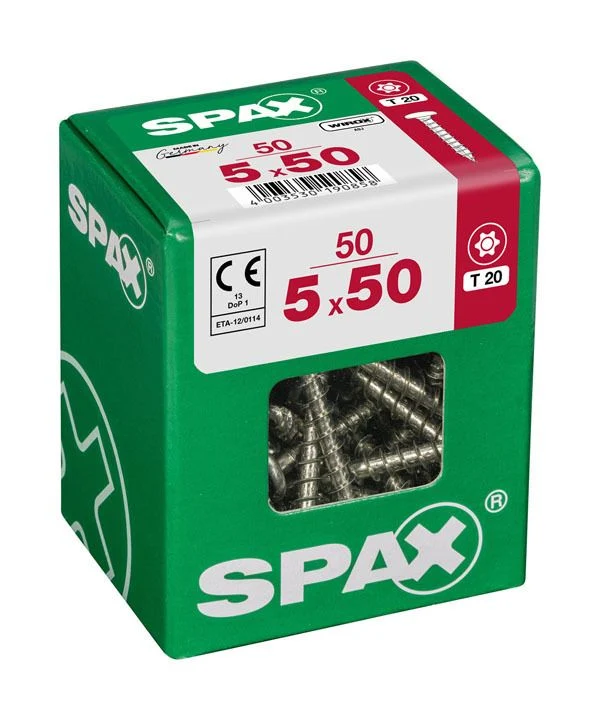 Spax schroef T-star plus bolkop 5x50mm 50st