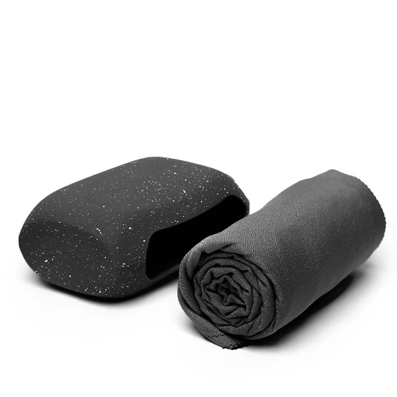 Matador NanoDry Packable Shower Towel (Large) – Black Granite | Ultra-Light, Quick-Dry Travel Towel
