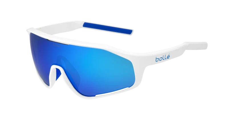 Bollé Shifter White Shiny Sunglasses with Brown Blue Lenses