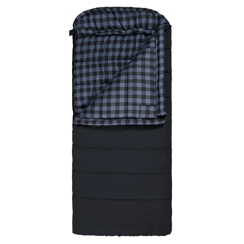 Teton Bridger -20°F Sleeping Bag (Long) – Extreme Cold Weather Camping, Right Zip, Charcoal/Blue