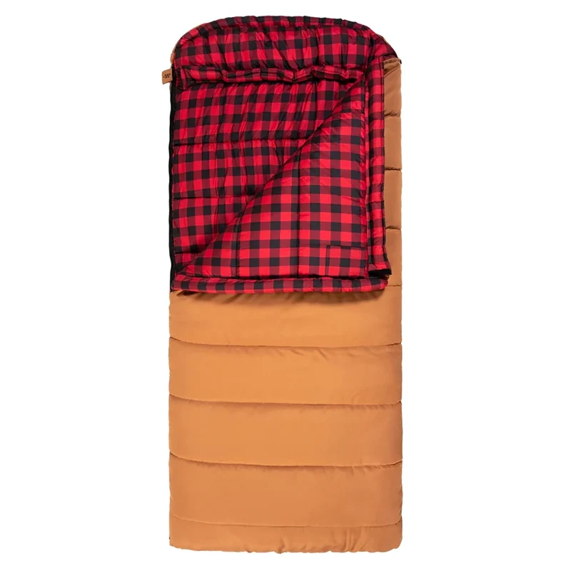 Teton Bridger -20°F Sleeping Bag (Long) – Extreme Cold Weather Camping, Right Zip, Pecan & Fox