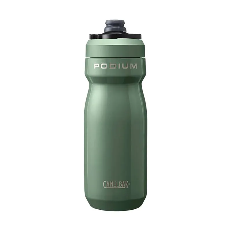 Camelbak Podium® Steel 18oz Bike Bottle – Insulated Stainless Steel Cycling Bottle (Moss)