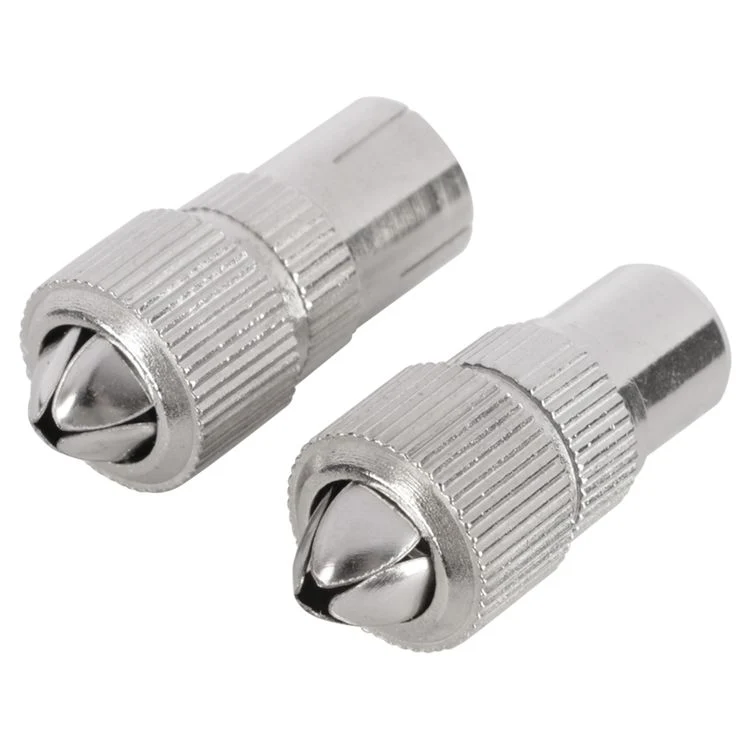 Q-Link coax stekker 1x male, 1x female recht zilver
