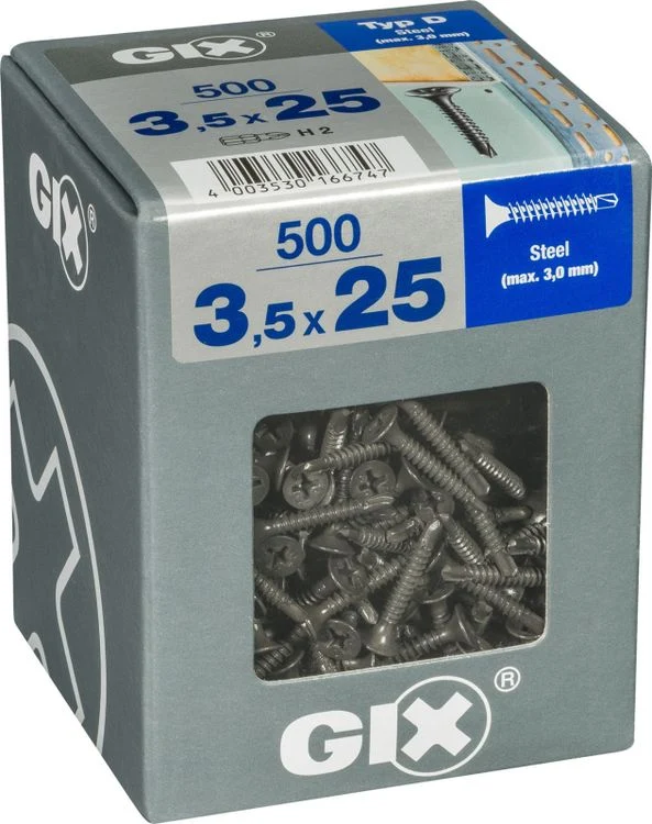 Spax GIX gipsplaatschroef philips trompetkop 3,5x25mm 500st