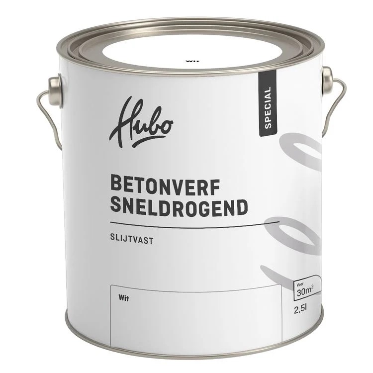 Hubo betonverf zijdeglans wit 2,5L
