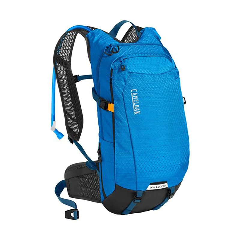 Camelbak M.U.L.E. Pro 14 Hydration Pack – 100oz Water Reservoir, Ibiza Blue/Orange