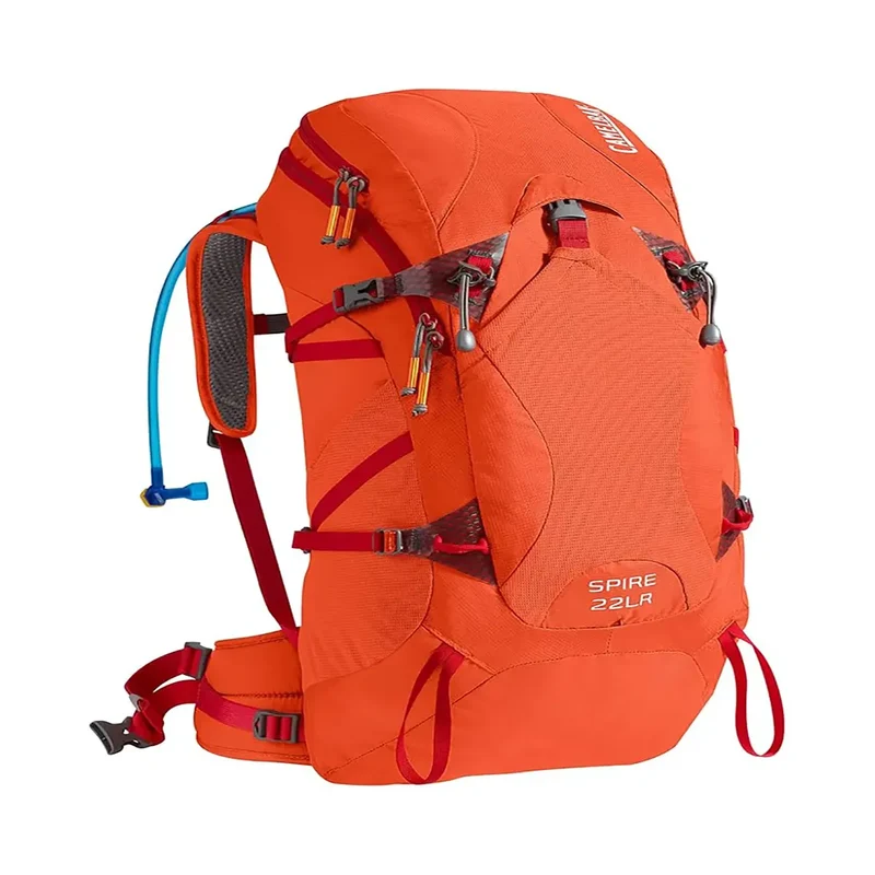Camelbak Spire 22 LR Hydration Backpack – 100 oz Reservoir, Cherry Tomato/Samba