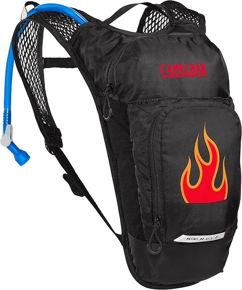 Camelbak Mini M.U.L.E. 50 oz Hydration Backpack – Black/Flames