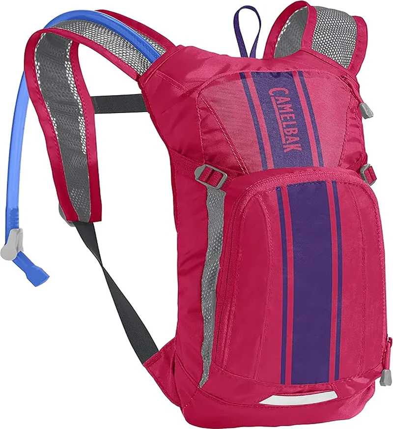 Camelbak Mini M.U.L.E. 50 oz Hydration Backpack – Hot Pink/Purple Stripe