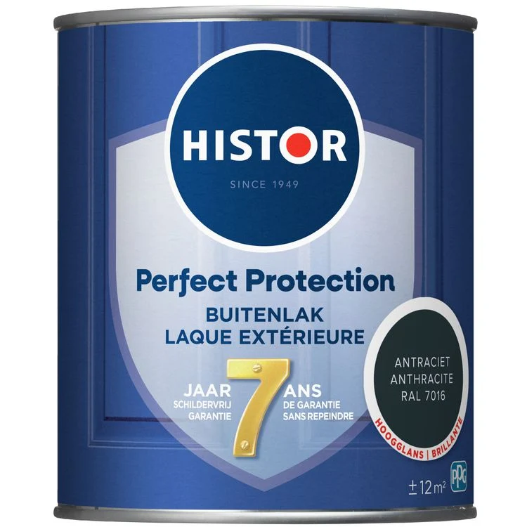 Histor Perfect Protection buitenlak hoogglans RAL7016 antraciet 750ml