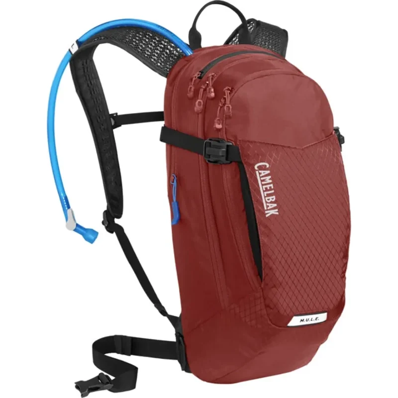 Camelbak M.U.L.E. 12 Hydration Pack – 100oz Water Reservoir, Fired Brick/Black
