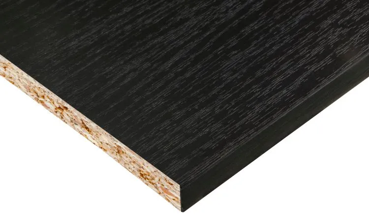 CanDo meubelpaneel rechte afwerking zwart houtnerf 18mm 250x30x1,8cm
