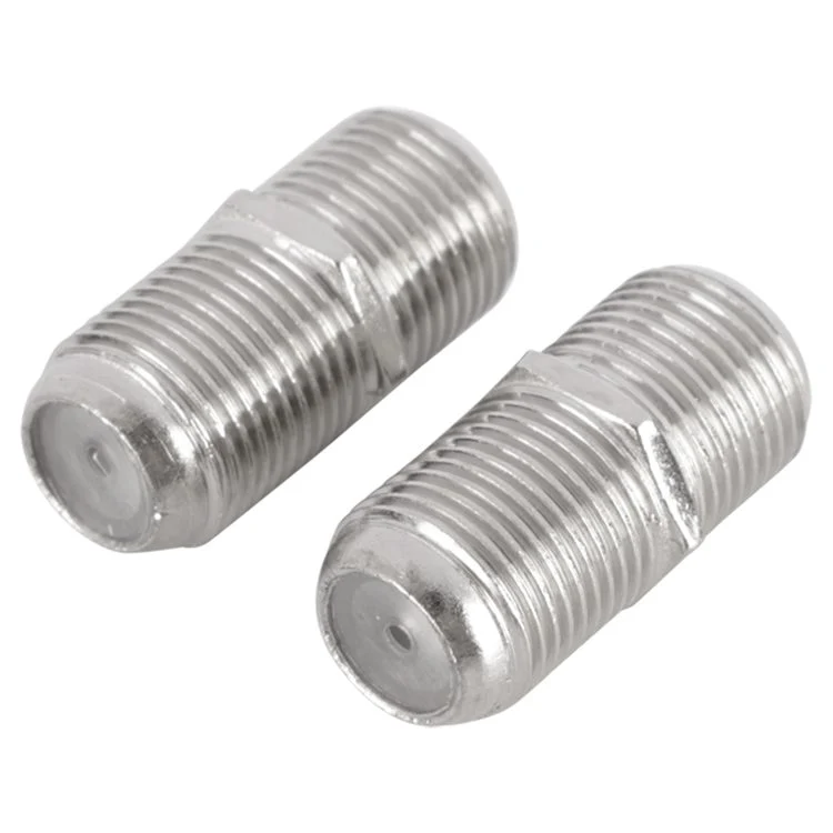 Q-Link coax f-koppelstuk zilver