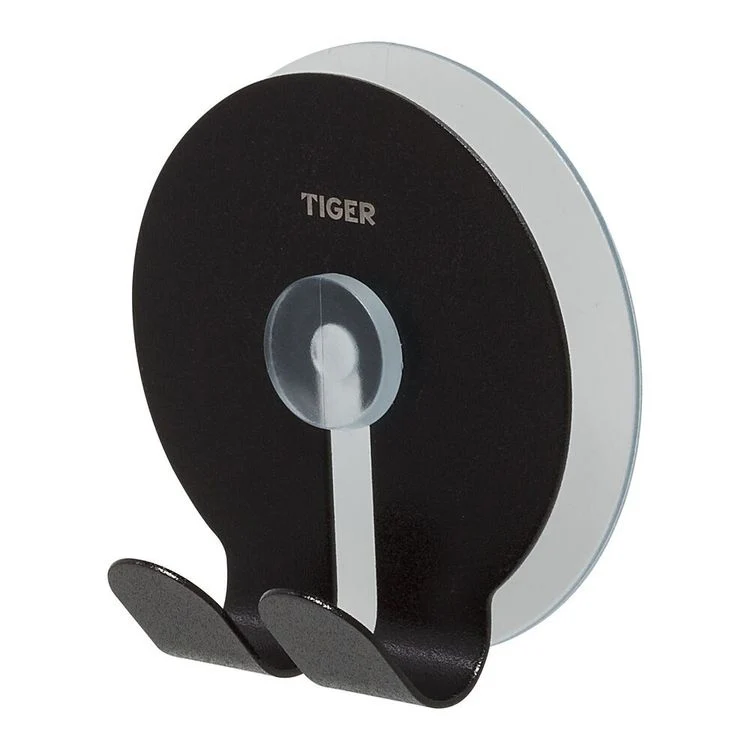 Tiger Hooks haak zwart dubbel RVS rond