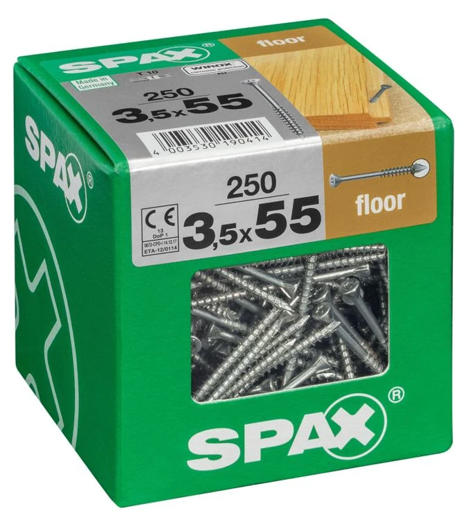 Spax vloerschroef T-star plus verzinkt 3,5x55mm 250st