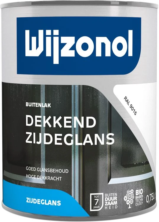 Wijzonol RM lak zijdeglans RAL9016 verkeerswit 750ml