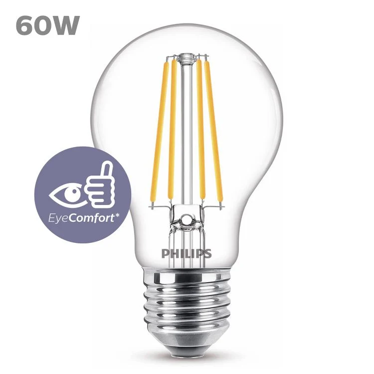 Philips LED lamp kogel E27 helder ww 6W 806LM 2st
