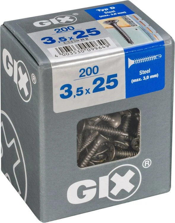 Spax GIX gipsplaatschroef philips trompetkop 3,5x25mm 200st