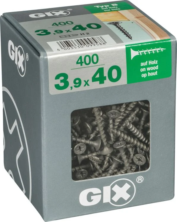 Spax GIX gipsplaatschroef philips trompetkop 3,9x40mm 400st