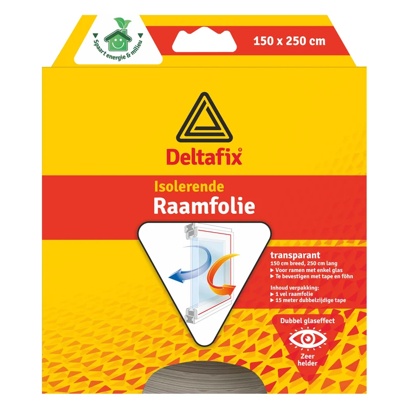 Deltafix zelfklevend raamfolie transparant 150x250cm