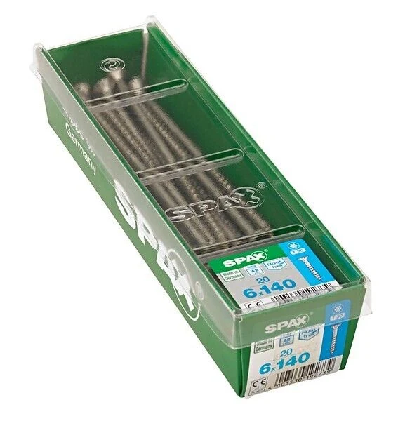 Spax A2 schroef T-star plus verzonken kop 6x140mm 20st