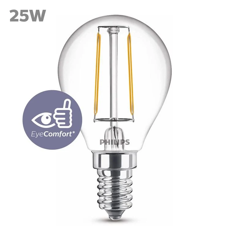 Philips LED lamp kogel E14 helder ww 2W 260LM